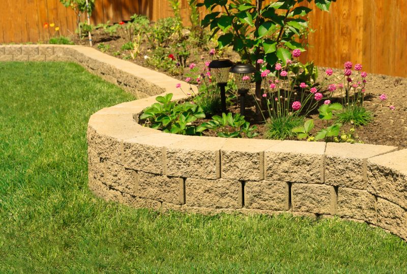 Stone Wall with Curved Design