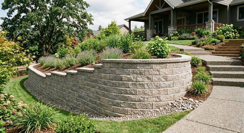 Retention Wall Installation in Aiken, SC