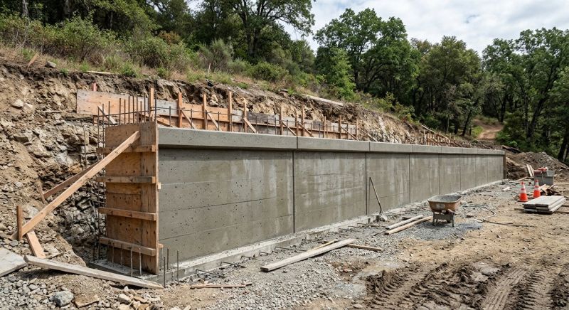 Retention Wall Installation in Santa Rosa, CA